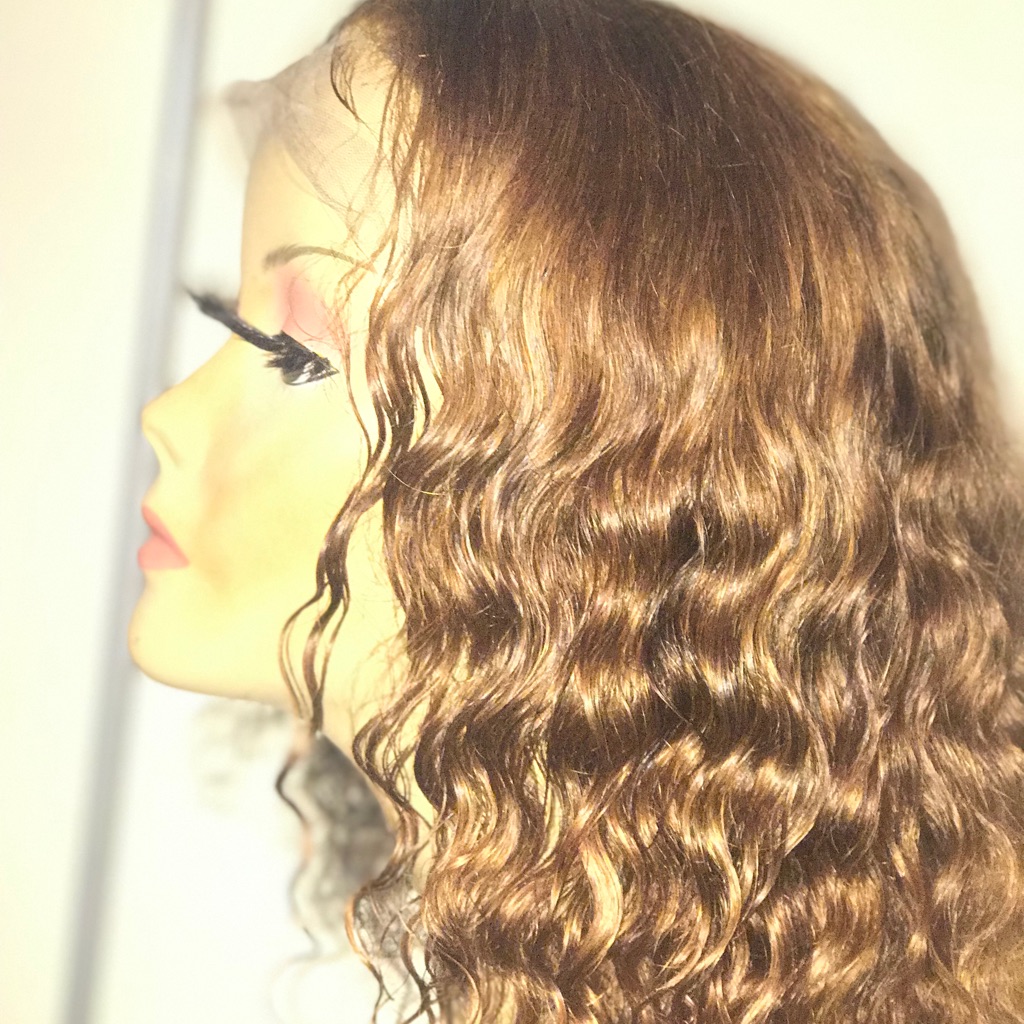 Frontal2 Tone Water Wave Wig